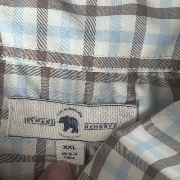 Onward Reserve Shooting Shirt XXL Glasgow Performance Twill  Shoulder Pad Plaid - Picture 9 of 11